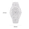 Health & Life Harmony Diamond Watch Energy Protection of Oval Full White Diamond Energy Healing Watch