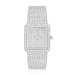 Health & Life Harmony Diamond Watch Energy Protection of Square Full White Diamond Energy Healing Watch