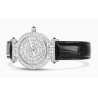 Health & Life Harmony Diamond Watch Energy Protection of Round Diamond Black Leather Energy Healing Watch