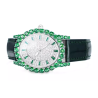 Health & Life Harmony Diamond Watch Energy Protection of Oval Emerald Diamond Energy Healing Watch