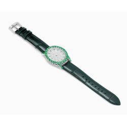 Health & Life Harmony Diamond Watch Energy Protection of Oval Emerald Diamond Energy Healing Watch