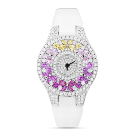 Health & Life Harmony Diamond Watch Energy Protection of Full Stars Pink White Diamond Energy Healing Watch