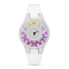 Health & Life Harmony Diamond Watch Energy Protection of Full Stars Pink White Diamond Energy Healing Watch