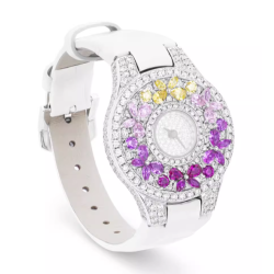 Health & Life Harmony Diamond Watch Energy Protection of Full Stars Pink White Diamond Energy Healing Watch