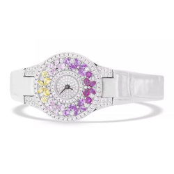 Health & Life Harmony Diamond Watch Energy Protection of Full Stars Pink White Diamond Energy Healing Watch