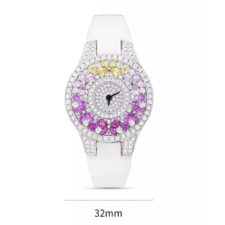 Health & Life Harmony Diamond Watch Energy Protection of Full Stars Pink White Diamond Energy Healing Watch