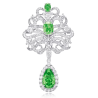 Beauty & Life Harmony Breastpin Energy Protection of Designer Paraiba Green Gem Energy Heal Art Breastpin