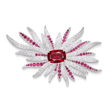 Beauty & Life Harmony Breastpin Energy Protection of Fireworks Ruby Gem Energy Heal Art Breastpin