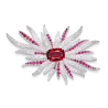 Beauty & Life Harmony Breastpin Energy Protection of Fireworks Ruby Gem Energy Heal Art Breastpin