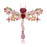 Beauty & Life Harmony Breastpin Energy Protection of Dragonfly Colored Gem Energy Heal Art Breastpin