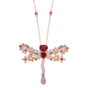 Beauty & Life Harmony Breastpin Energy Protection of Dragonfly Colored Gem Energy Heal Art Breastpin