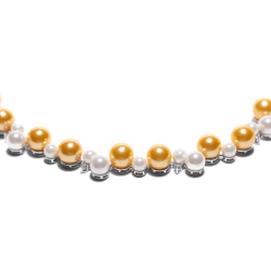 Oriental Pearl Necklace Buddha Energy Protection of South Sea Yellow Gold White Energy Heal Pearl Necklace