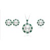 Original Round White Light Pearl Emerald Feng Shui Art Jewelry Set