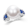 Oriental Pearl Ring Buddha Energy Protection of White Sapphire Sided Energy Heal Pearl Ring