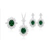 Original Garbo Queen Green Diamond Feng Shui Art Jewelry Set