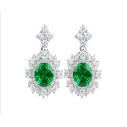 Original Garbo Queen Green Diamond Feng Shui Art Jewelry Set