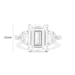 Diamond Rings Health & Harmony Energy Protection of 5 Carats Square Classic Energy Heal Diamond Ring