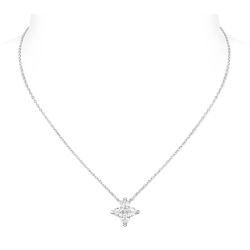 Women Diamond Necklace Health & Life Harmony Energy Protection of 4 Stars Lucky Cut Energy Heal Diamond Necklace