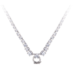 Women Diamond Necklace Health & Life Harmony Energy Protection of Circle Full Box Rows Energy Heal Diamond Necklace