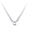 Women Diamond Necklace Health & Life Harmony Energy Protection of Circle Full Box Rows Energy Heal Diamond Necklace