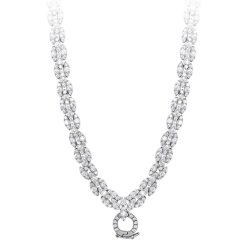 Women Diamond Necklace Health & Life Harmony Energy Protection of Round Full Plaits Energy Heal Diamond Necklace