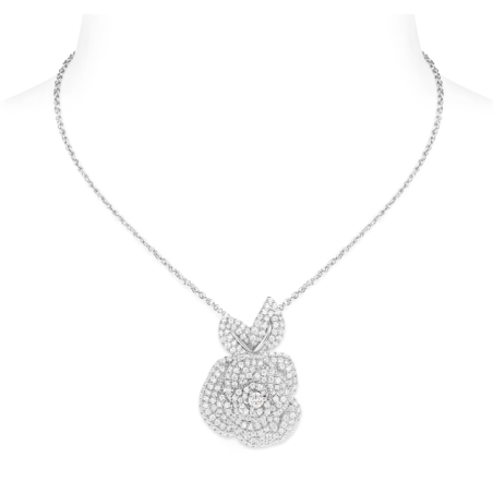 Women Diamond Necklace Health & Life Harmony Energy Protection of Rose Fashion Bling Energy Heal Diamond Necklace