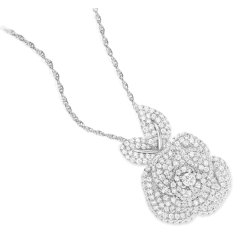 Women Diamond Necklace Health & Life Harmony Energy Protection of Rose Fashion Bling Energy Heal Diamond Necklace