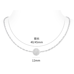 Women Diamond Necklace Health & Life Harmony Energy Protection of Modern Ball Stylish Energy Heal Diamond Necklace