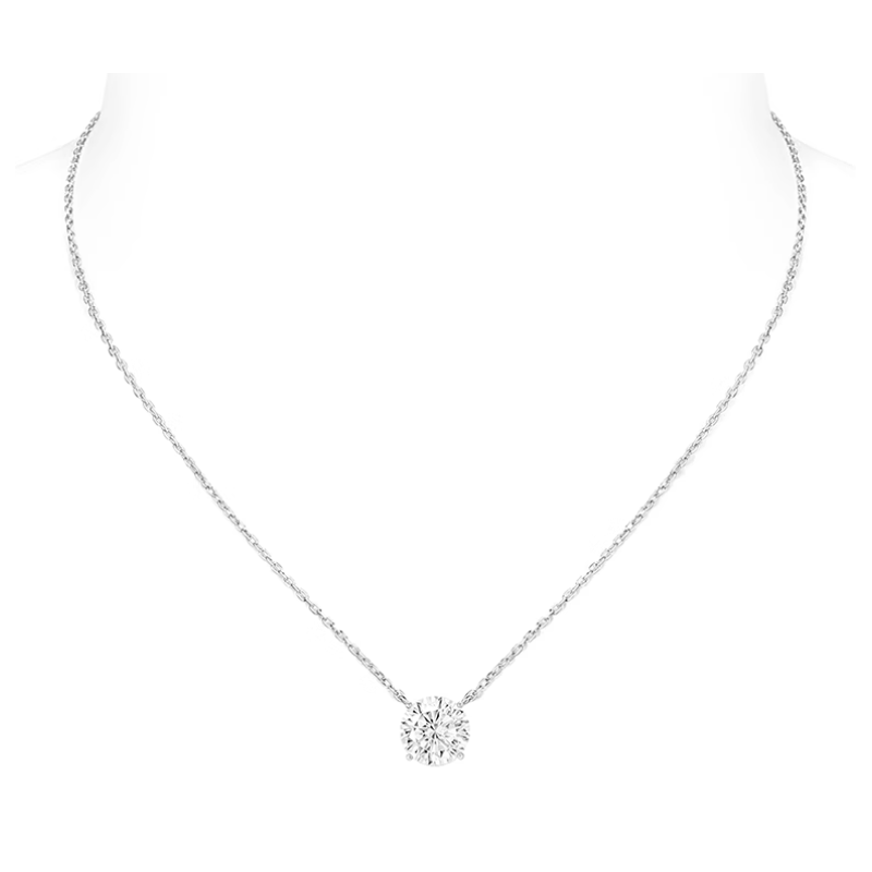 Women Diamond Necklace Health & Life Harmony Energy Protection of 10 Carats Round Classic Energy Heal Diamond Necklace