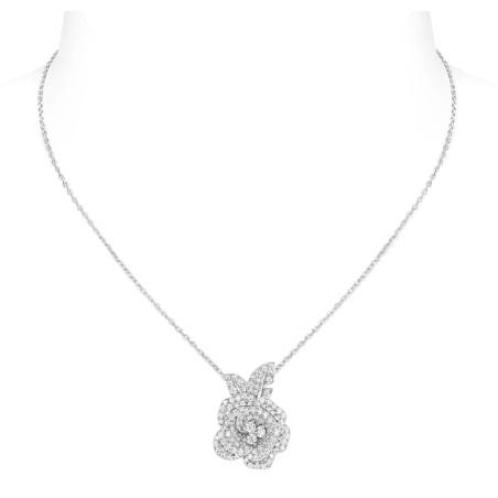 Women Diamond Necklace Health & Life Harmony Energy Protection of Rose Flower for Women Energy Heal Diamond Necklace