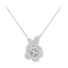 Women Diamond Necklace Health & Life Harmony Energy Protection of Rose Flower for Women Energy Heal Diamond Necklace