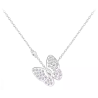 Women Diamond Necklace Health & Life Harmony Energy Protection of Butterfly Dance Trippingly Energy Heal Diamond Necklace