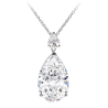 Women Diamond Necklace Health & Life Harmony Energy Protection of Big Water Drop Full Gems Energy Heal Diamond Necklace