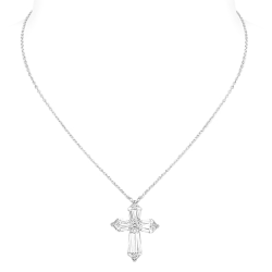 Women Diamond Necklace Health & Life Harmony Energy Protection of Cross Shape Fashion Energy Heal Diamond Necklace