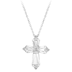 Women Diamond Necklace Health & Life Harmony Energy Protection of Cross Shape Fashion Energy Heal Diamond Necklace