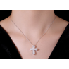 Women Diamond Necklace Health & Life Harmony Energy Protection of Cross Shape Fashion Energy Heal Diamond Necklace