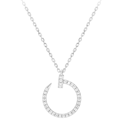 Women Diamond Necklace Health & Life Harmony Energy Protection of Fashion Circle Nail Energy Heal Diamond Necklace