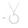 Women Diamond Necklace Health & Life Harmony Energy Protection of Fashion Circle Nail Energy Heal Diamond Necklace