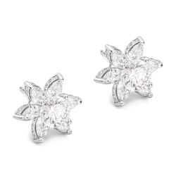 Women Diamond Earrings Health & Life Harmony Energy Protection of Beauty Flower Women Energy Heal Diamond Earring