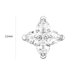 Women Diamond Earrings Health & Life Harmony Energy Protection of Cross Shape Luckey Cut Energy Heal Diamond Earring