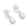 Women Diamond Earrings Health & Life Harmony Energy Protection of Water Drop Flower Women Energy Heal Diamond Earring