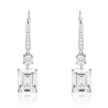 Women Diamond Earrings Health & Life Harmony Energy Protection of Square Fashion Long Lady Energy Heal Diamond Earring