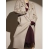 Stylish Silk Camel Velvet  Mix Oats Wool Coat Online for Women Sale