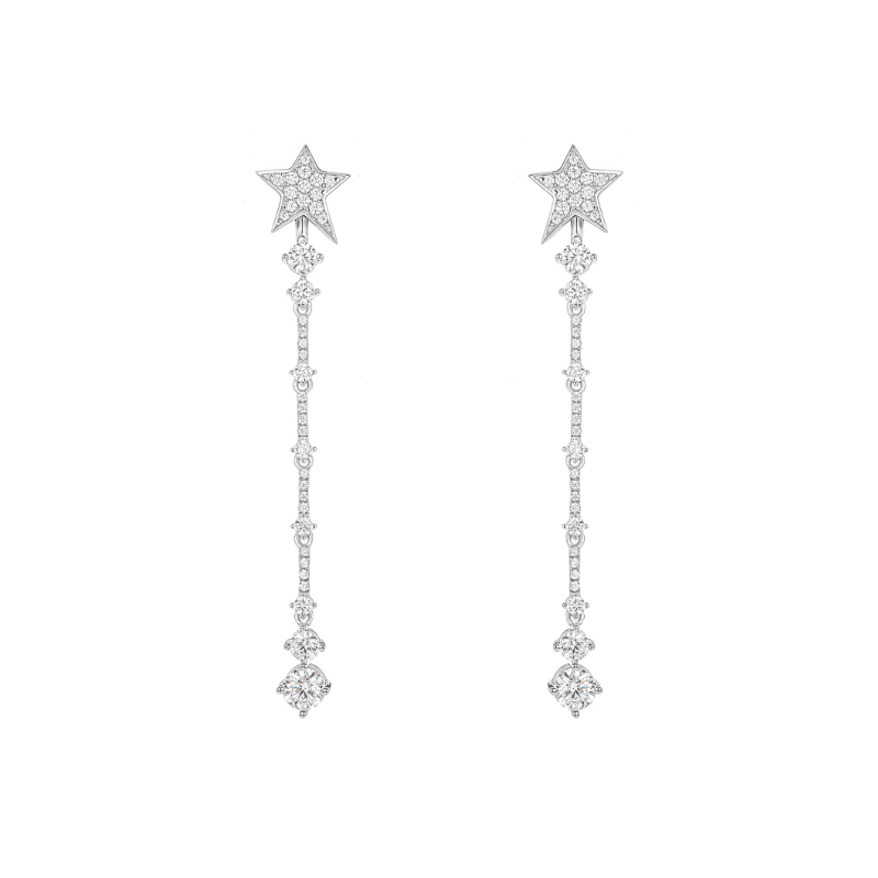 Women Diamond Earrings Health & Life Harmony Energy Protection of Stars Long Style Women Energy Heal Diamond Earring