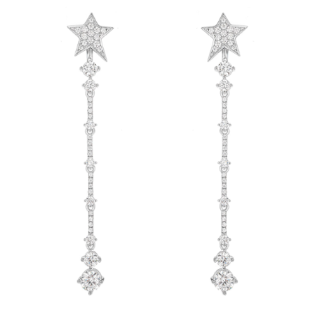 Women Diamond Earrings Health & Life Harmony Energy Protection of Stars Long Style Women Energy Heal Diamond Earring