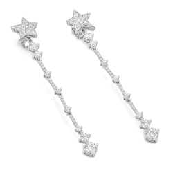 Women Diamond Earrings Health & Life Harmony Energy Protection of Stars Long Style Women Energy Heal Diamond Earring