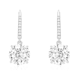 Women Diamond Earrings Health & Life Harmony Energy Protection of 10 Carats Round Women Energy Heal Diamond Earring