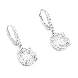 Women Diamond Earrings Health & Life Harmony Energy Protection of 10 Carats Round Women Energy Heal Diamond Earring