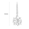 Women Diamond Earrings Health & Life Harmony Energy Protection of 10 Carats Round Women Energy Heal Diamond Earring