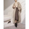 Stylish Silk Camel Velvet  Mix Oats Wool Coat Online for Women Sale